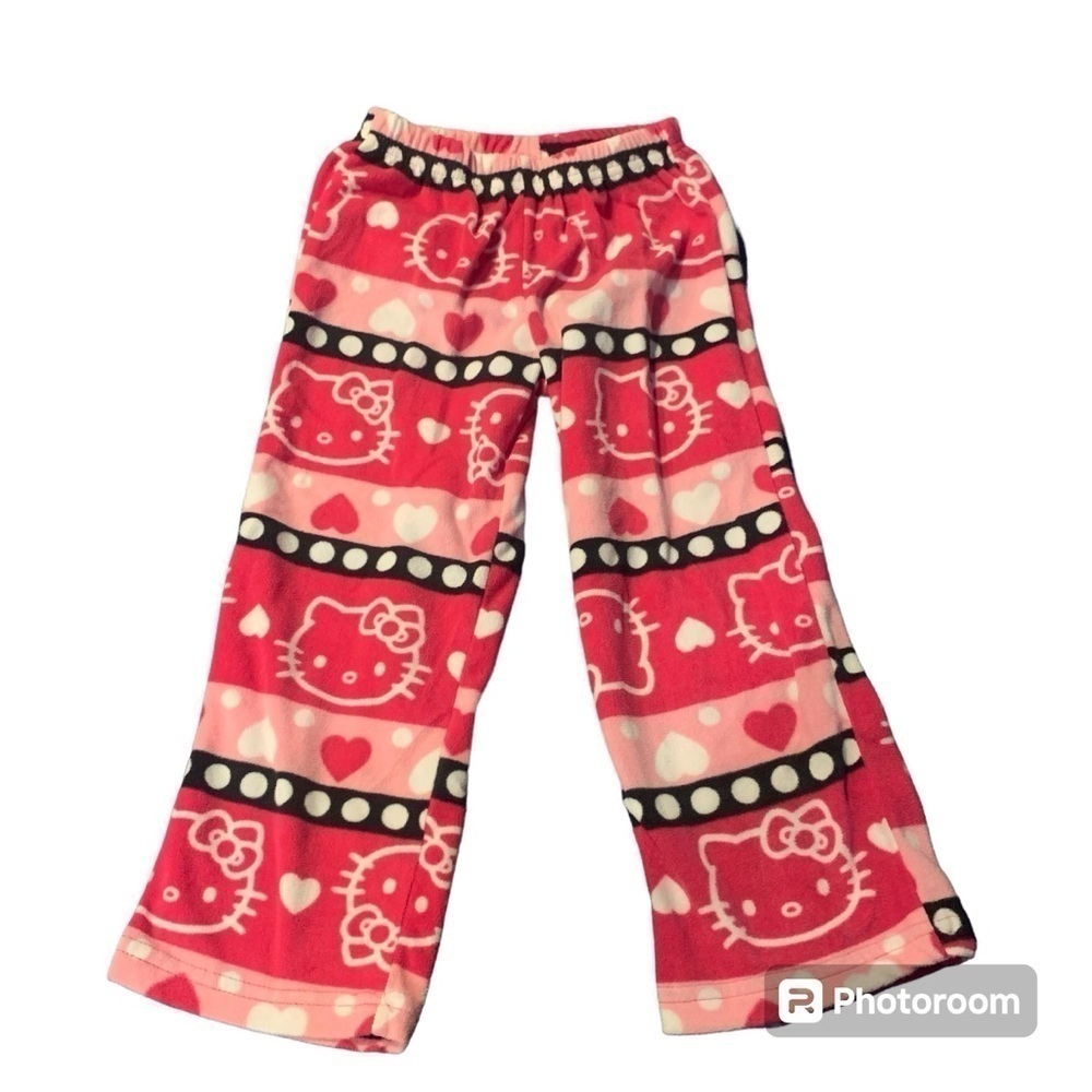 HELLO KITTY Pink Fleece Sleep Pants size 6 small